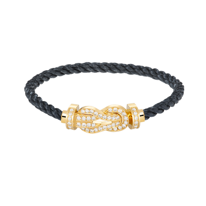 [AuraEcho]CHANCE LARGE 8 FIGURE BUCKLE FULLDIAMOND BRACELET GOLD