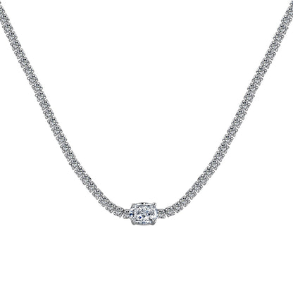 [AuraEcho]1.0 Carat Shining Oval Cut Necklace