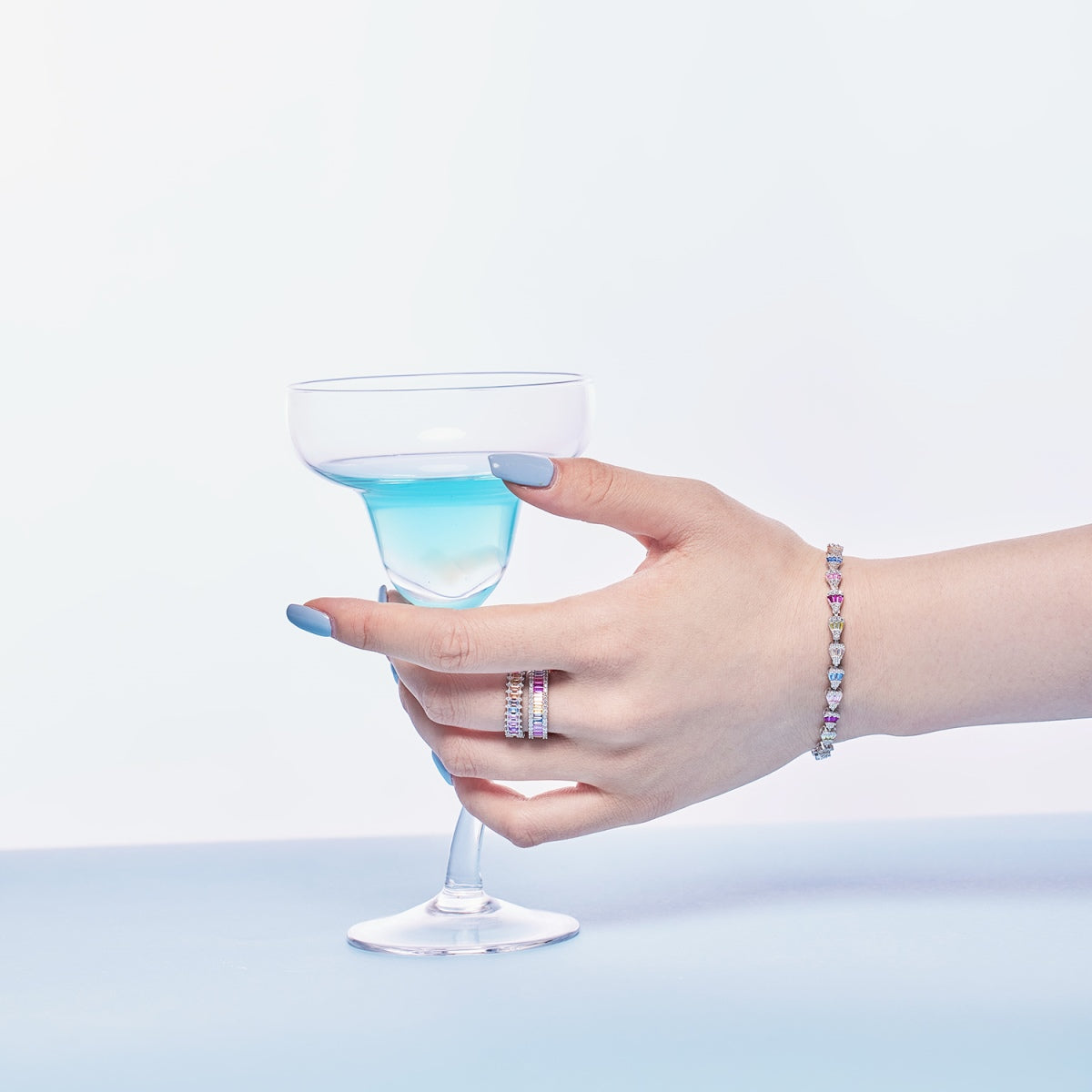 [AuraEcho]Dainty Kaleidoscopic Emerald Cut Daily Ring