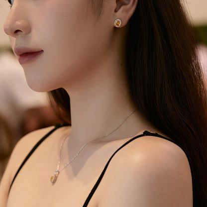 [AuraEcho]Delicate Radiant Oval Cut Daily Earrings
