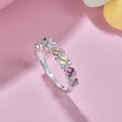 [AuraEcho]Delicate Vibrant Emerald Cut Daily Ring