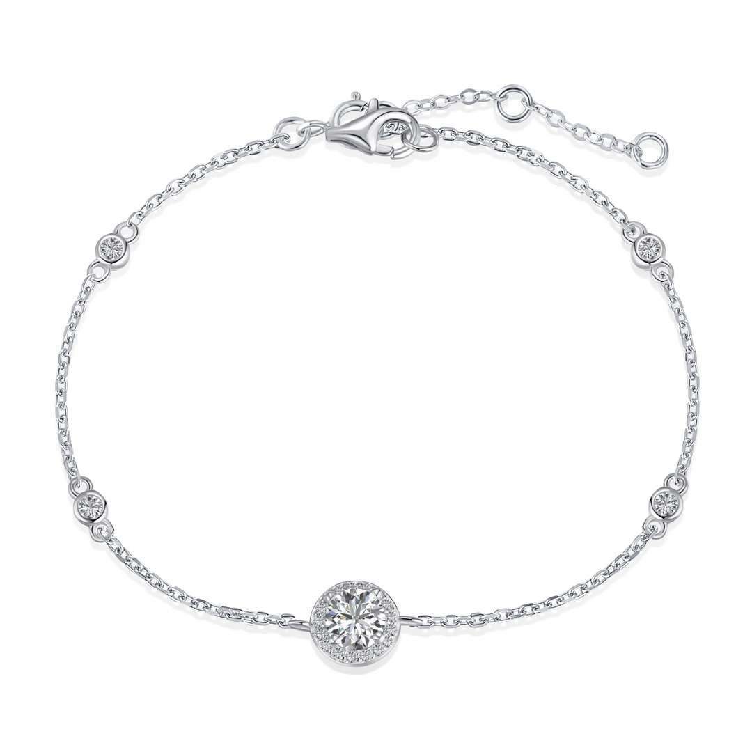 [AuraEcho]Dazzling Round Cut Shape Bracelet