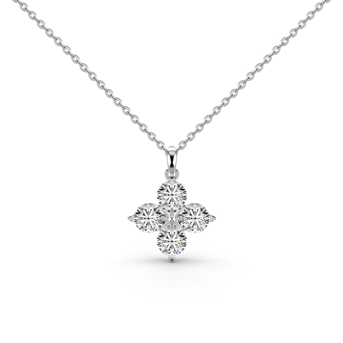 [AuraEcho]Four-Leaf Clover And Eight-Pointed Star Necklace