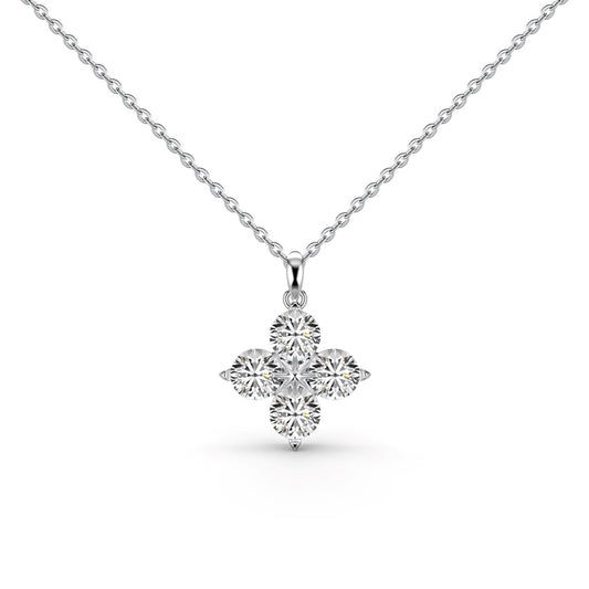 [AuraEcho]Four-Leaf Clover And Eight-Pointed Star Necklace