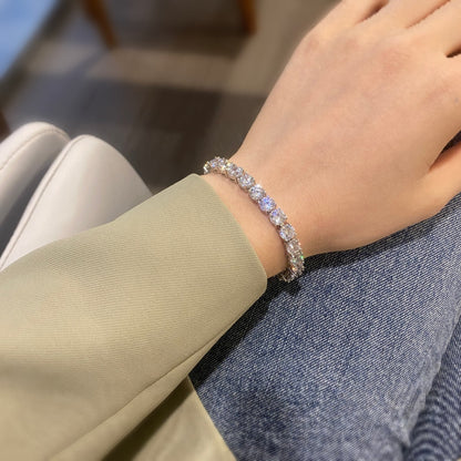 [AuraEcho]0.75 Carat Dazzling Round Cut Wedding Bracelet