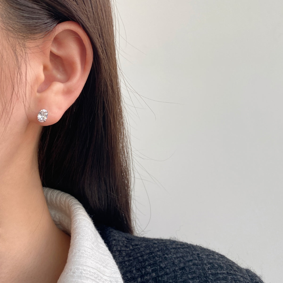 [AuraEcho]Oval Classic Dignified Elegant Earrings