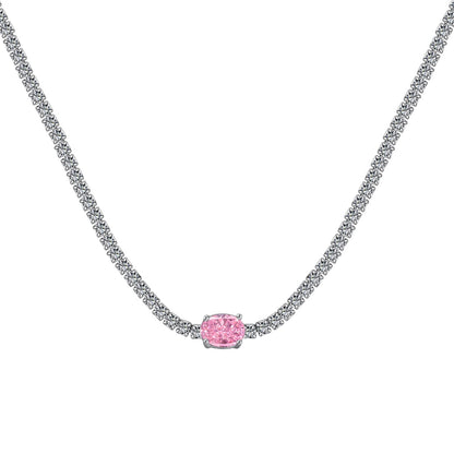 [AuraEcho]1.0 Carat Shining Oval Cut Necklace