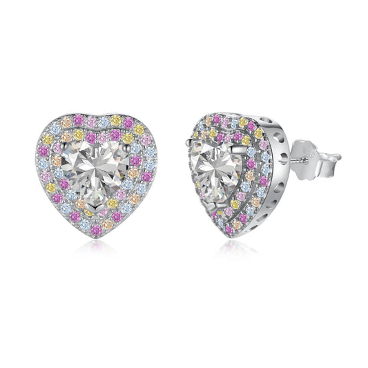 [AuraEcho]Dazzling Heart Shape Lover Earrings