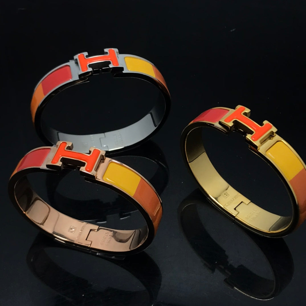 [AuraEcho]H BRACELET ORANGE RAINBOW CERAMIC