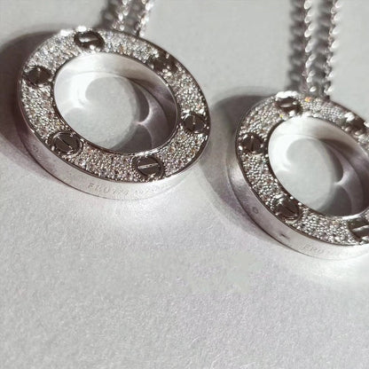 [AuraEcho]LOVE NECKLACE ADJUSTABLE SILVER