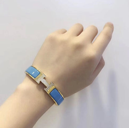 [AuraEcho]H CLOUD BLUE BRACELET GOLD DIAMOND