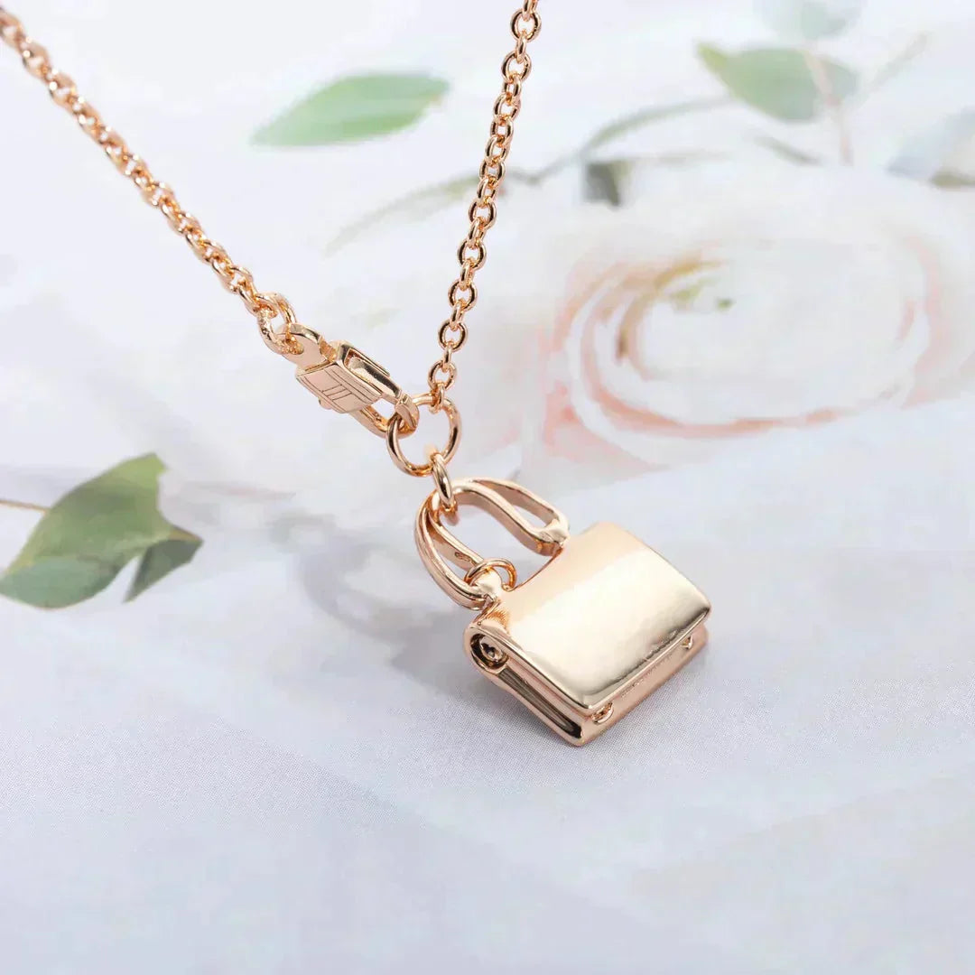 [AuraEcho]AMULETTE PEDANT ROSE GOLD NECKLACE