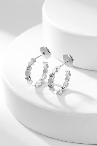 [AuraEcho]BEE LOVE DIAMOND HOOP EARRINGS