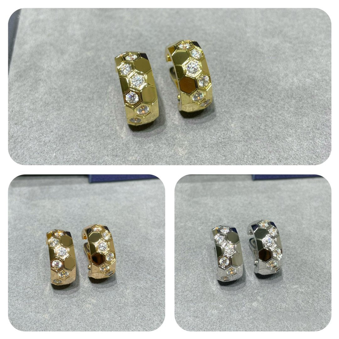 [AuraEcho]BEE LOVE DIAMOND HOOP EARRINGS