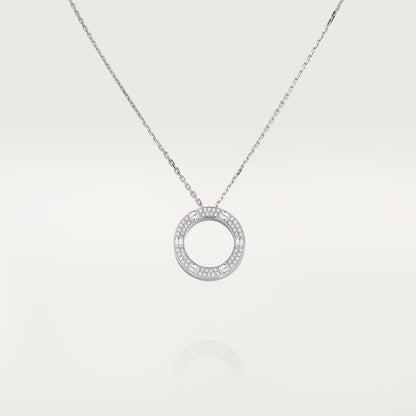 [AuraEcho]LOVE NECKLACE 16MM  FULL DIAMOND