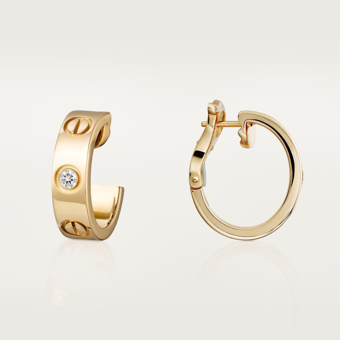[AuraEcho]LOVE EARRINGS 5.7MM 2 DIAMONDS