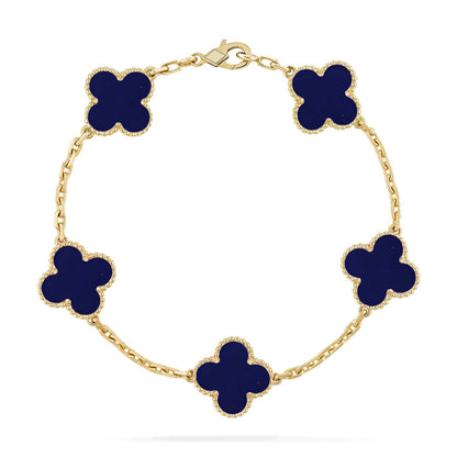 [AuraEcho]CLOVER 5 MOTIF LAPIS LAZULI BRACELET COLLECTION