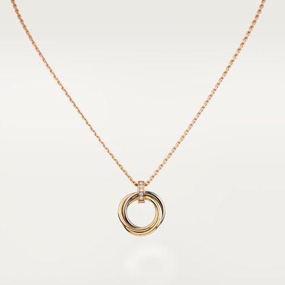 [AuraEcho]TRINITY NECKLACE GOLD  DIAMONDS