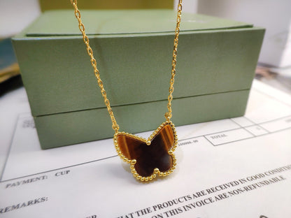 [AuraEcho] TIGER__ EYE BUTTERFLY NECKLACE