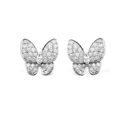 [AuraEcho]BUTTERFLY ALL DIAMOND EARRINGS