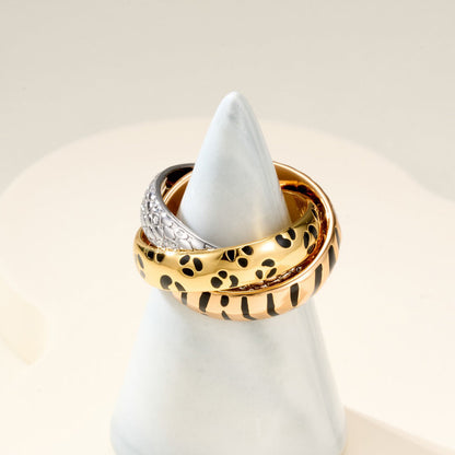 [AuraEcho]TRINITY  RING LEOPARD PRINT