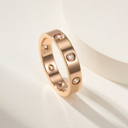 [AuraEcho]LOVE 4MM 8 DIAMOND RING