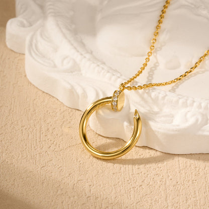 [AuraEcho]JUSTE NECKLACE HALF DIAMOND