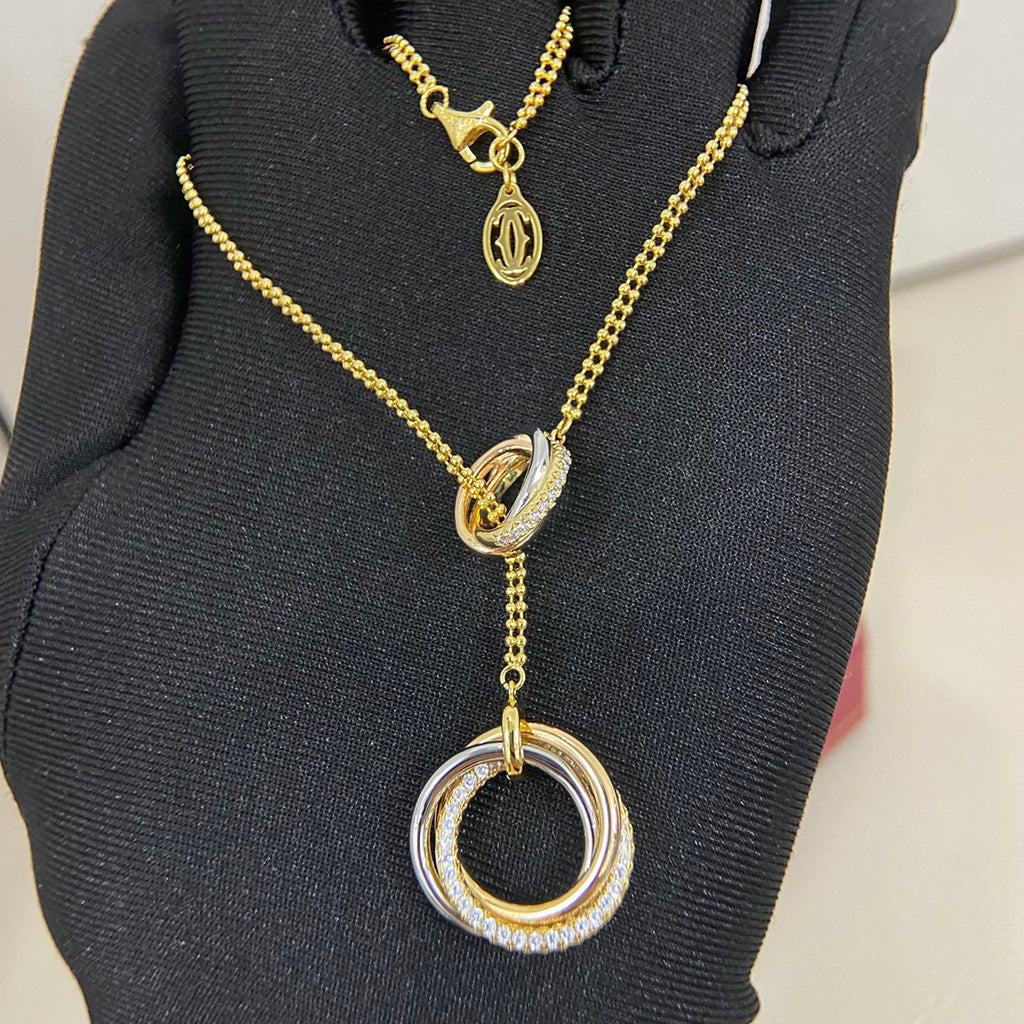 [AuraEcho]TRINITY DIAMONDS NECKLACE
