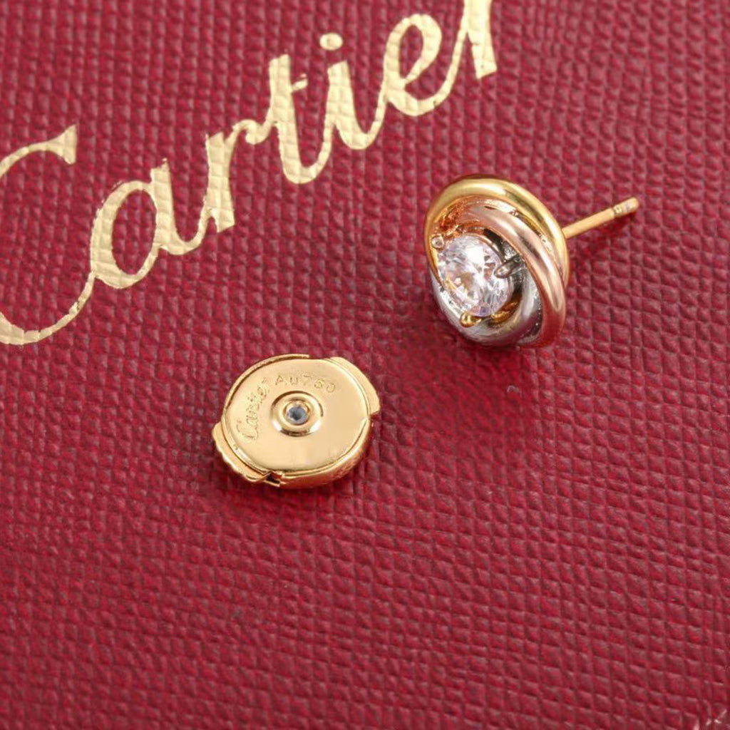 [AuraEcho]TRINITY STUD DIAMOND EARRINGS