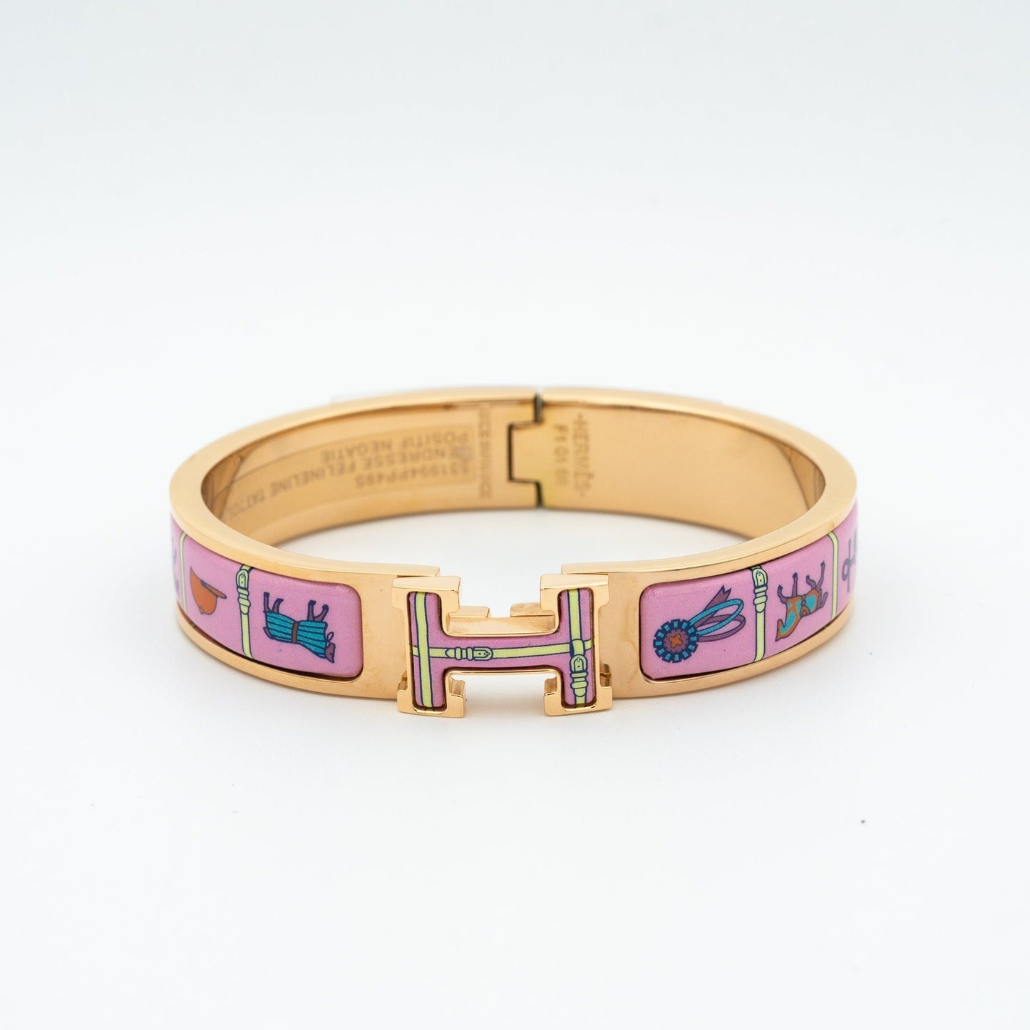 [AuraEcho]H PINK GOLD BRACELET PINK CERAMIC