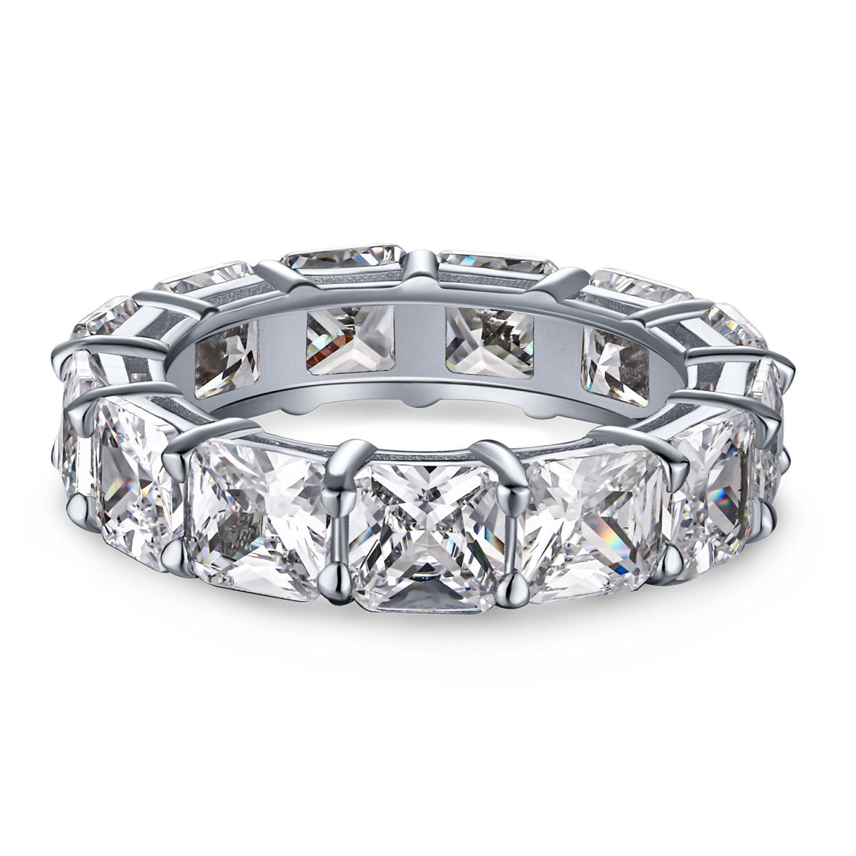 [AuraEcho]Elegant Princess Cut Tennis Ring