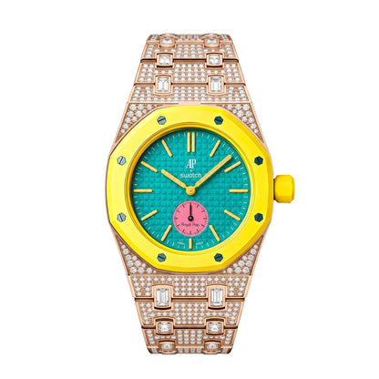[AuraEcho]Royal Oak Pop Exclusive Bioceramic Case & Bioceramic Strap Full Diamond