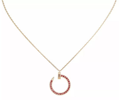 [AuraEcho]JUSTE NECKLACE GOLD RED DIAMONDS