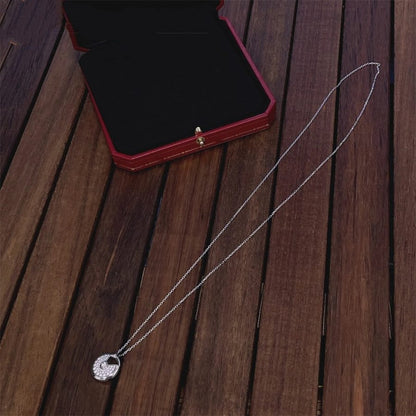 [AuraEcho]AMULETTE SILVER FULL DIAMOND NECKLACE