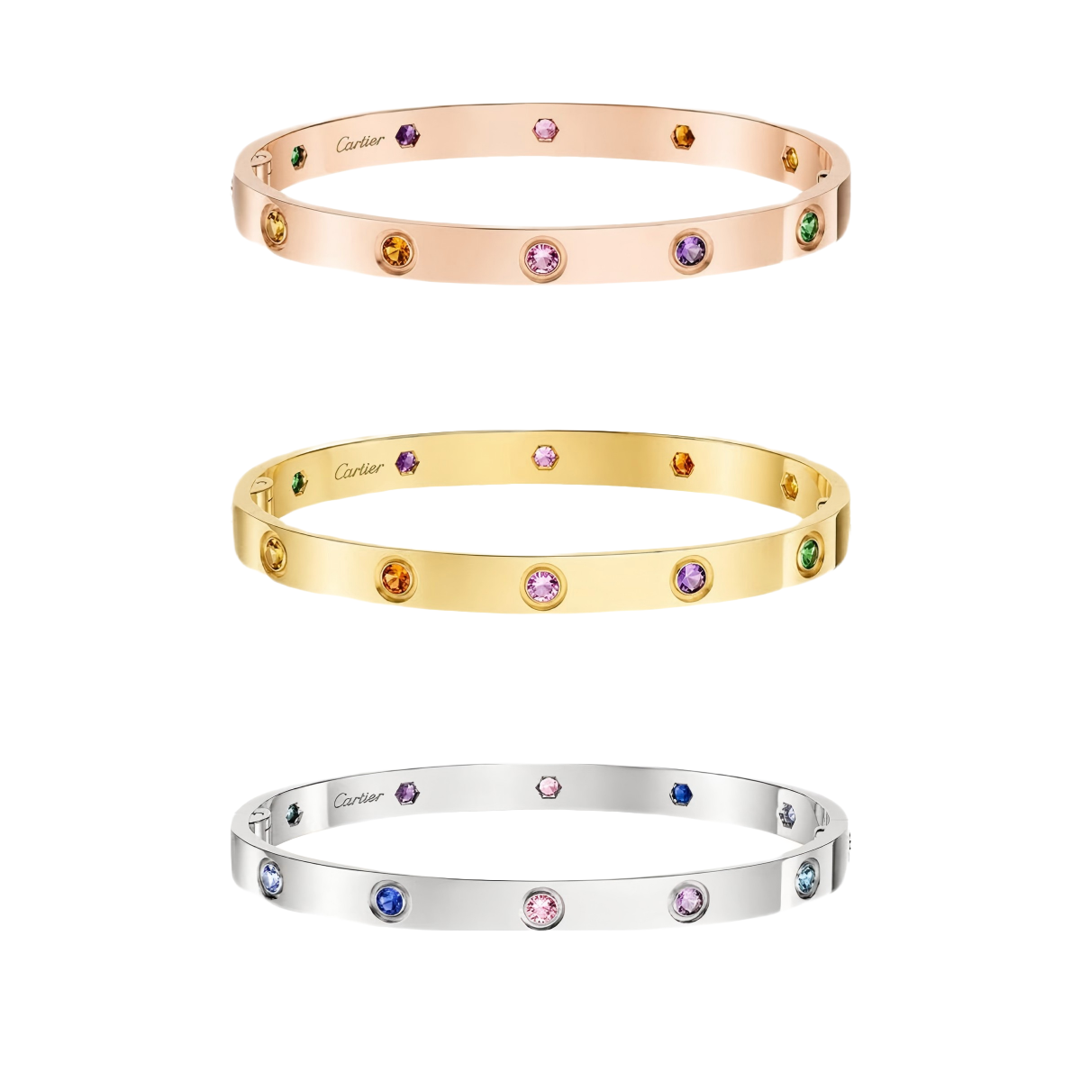 [AuraEcho]2026 RAINBOW LOVE BRACELET 6.1MM  10 DIAMONDS