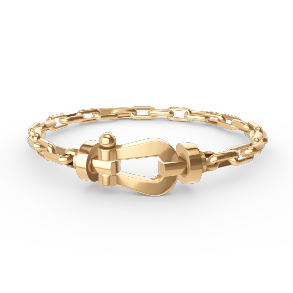 [AuraEcho]FORCE LARGE HORSESHOE CLASP  METAL BRACELET