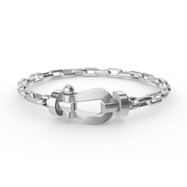 [AuraEcho]FORCE LARGE HORSESHOE CLASP  METAL BRACELET
