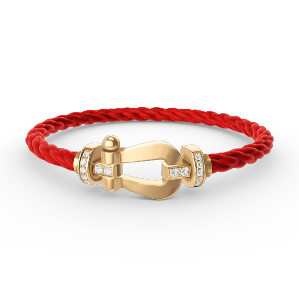 [AuraEcho]FORCE LARGE HORSESHOE HALF DIAMOND BRACELET GOLD