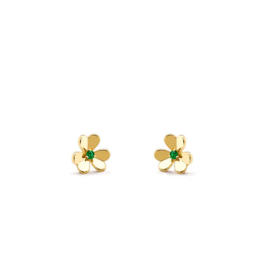[AuraEcho]FRIVOLE  FLOWER MALACHITE EARRINGS