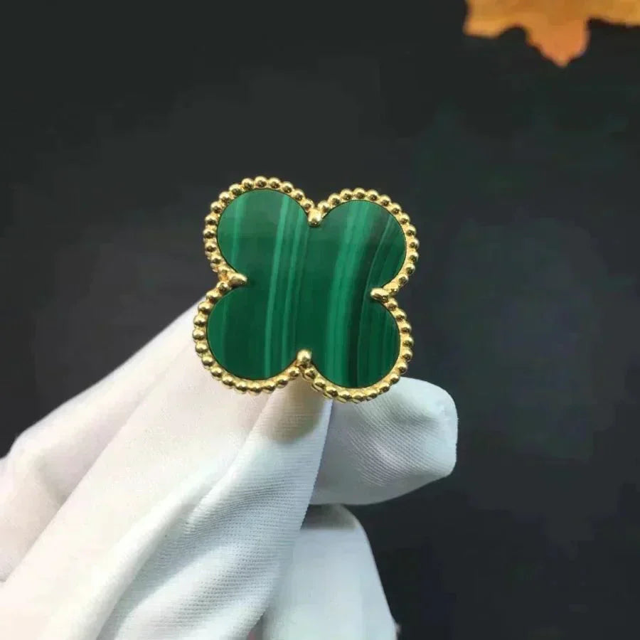 [AuraEcho]CLOVER MALACHITE RING